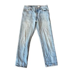 Vintage Levi's 505 Men's Jeans 34x32 Light Wash Distressed Straight Leg
